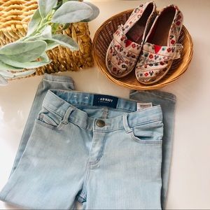 2 for $10. Old Navy toddler skinny jeans.